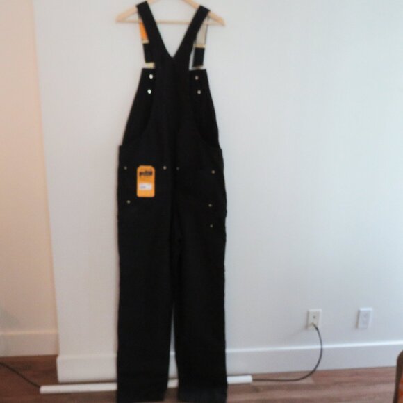 CARHARTT Relaxed Fit Duck Bib Overall in Black Rip Stop Workwear Sz 36 x 36 NWT - Picture 12 of 16